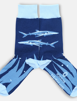 Meias Tubarão Azul 