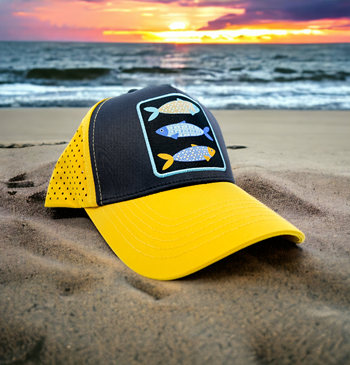 Sardines and Tiles Cap (Yellow and Black)