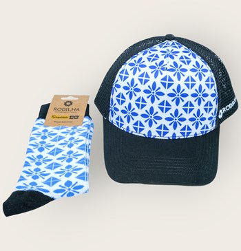 Pack Boné e Meias Azulejo Galo